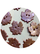 Load image into Gallery viewer, Large Topaz Maple Leaf Buttoms
