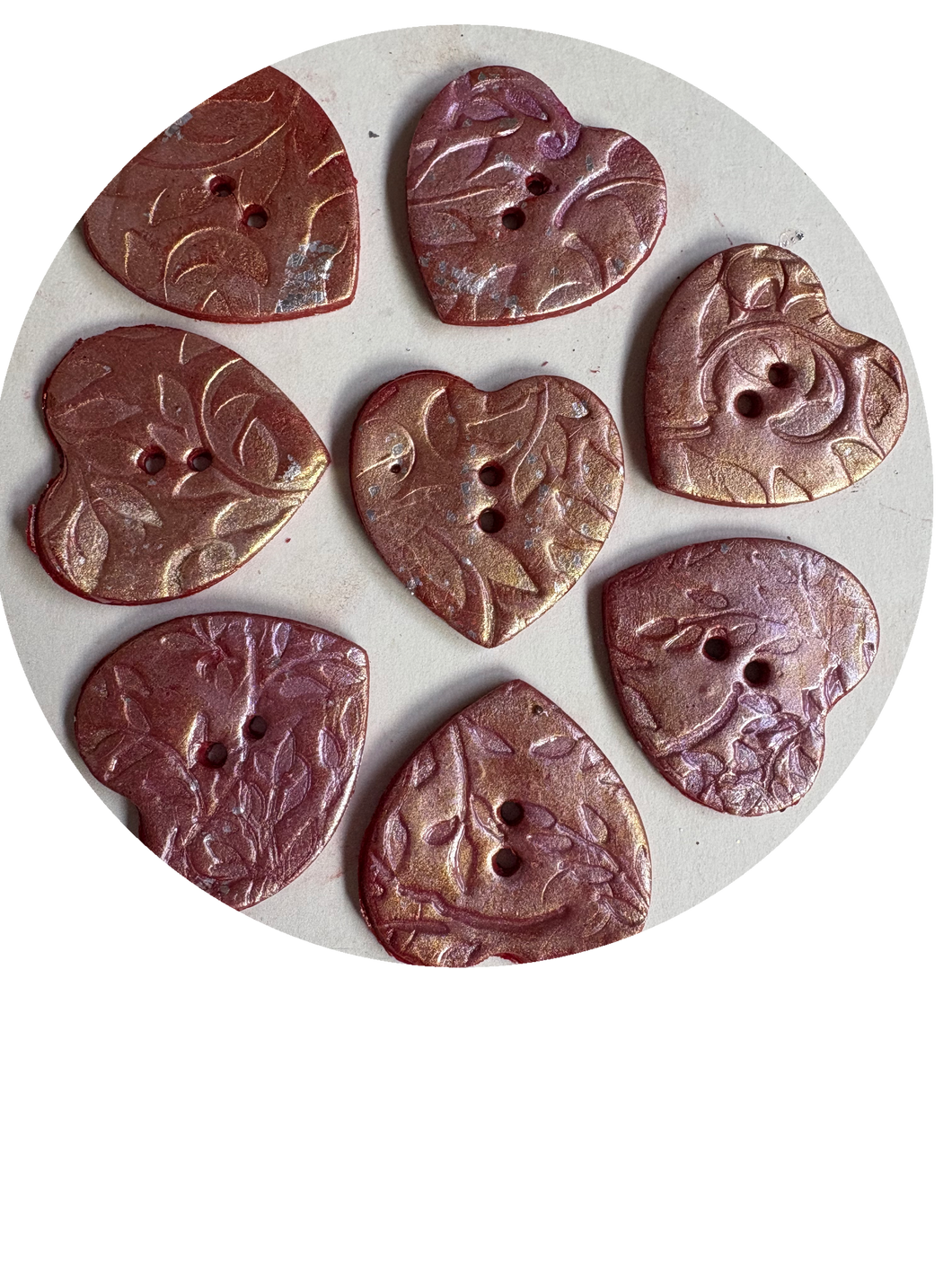 Medium Heart Buttons