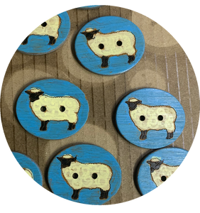 Sheep Buttons - 1”.