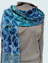 Load image into Gallery viewer, Silk Velvet Burn Out Scarves.9”by 54”
