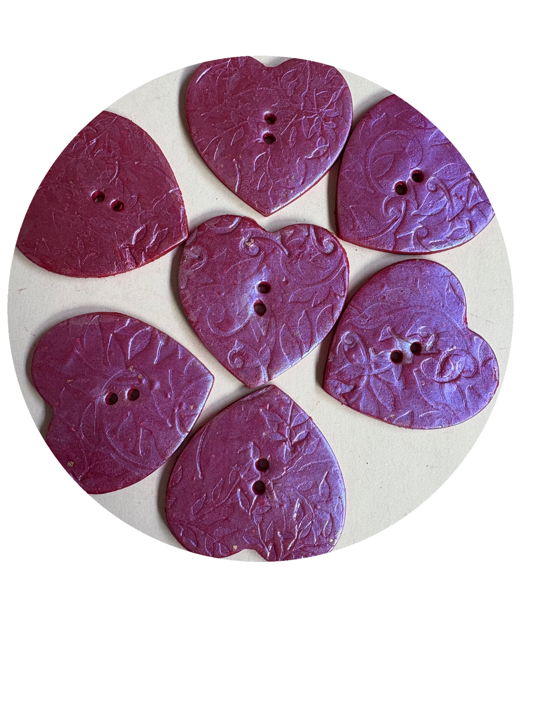 Large Heart Buttons