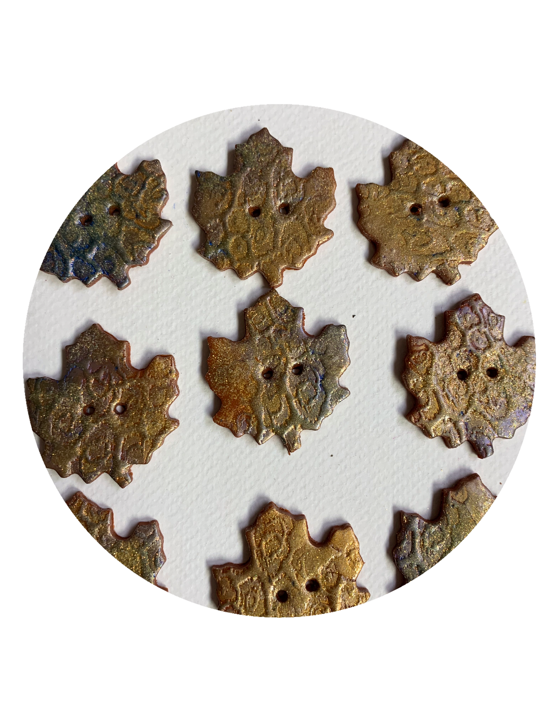 Bronze Large Maple Buttons