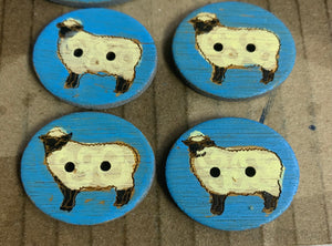 Sheep Button- 2”