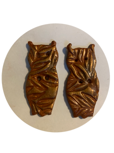 Rusty Owl Button