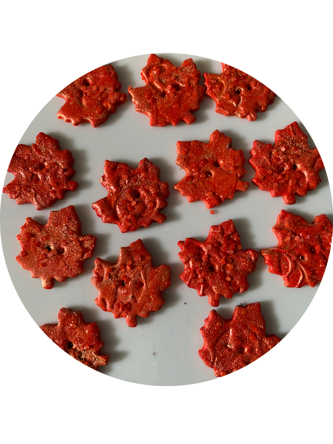 Medium Maple Leave Buttons