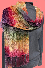 Load image into Gallery viewer, Silk Velvet Burn Out Scarves.9”by 54”
