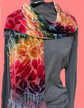 Load image into Gallery viewer, Silk Velvet Burn Out Scarves.9”by 54”

