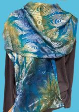 Load image into Gallery viewer, Silk Devore Scarfs. 14 x 72”.
