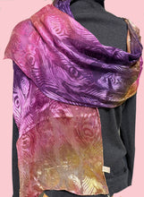 Load image into Gallery viewer, Silk Devore Scarfs. 14 x 72”.
