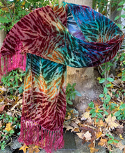 Load image into Gallery viewer, Silk Velvet Burn Out Scarves.9”by 54”
