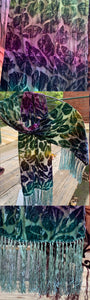 Silk Velvet Burn Out Scarves.9”by 54”