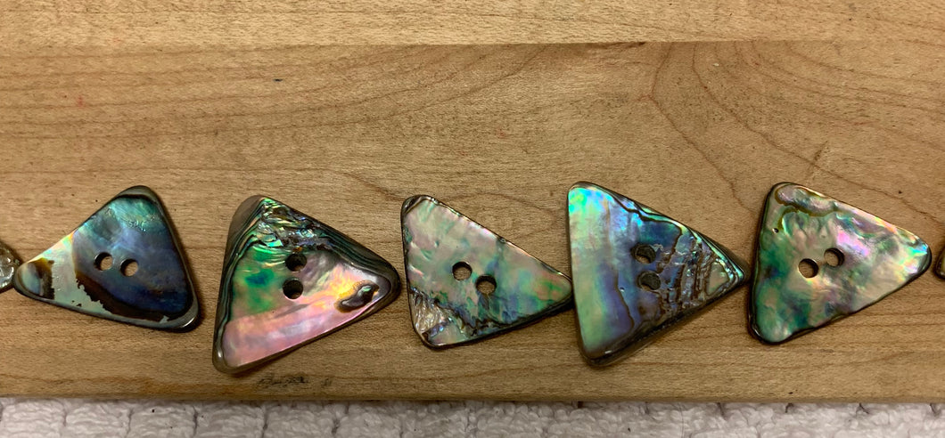 Triangle Abalone Buttons