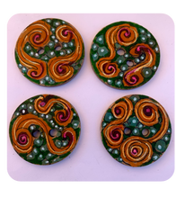 Load image into Gallery viewer, 1 and 3/8”s Hand Painted Wood Buttons
