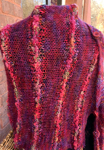 Pleated Button Shawl
