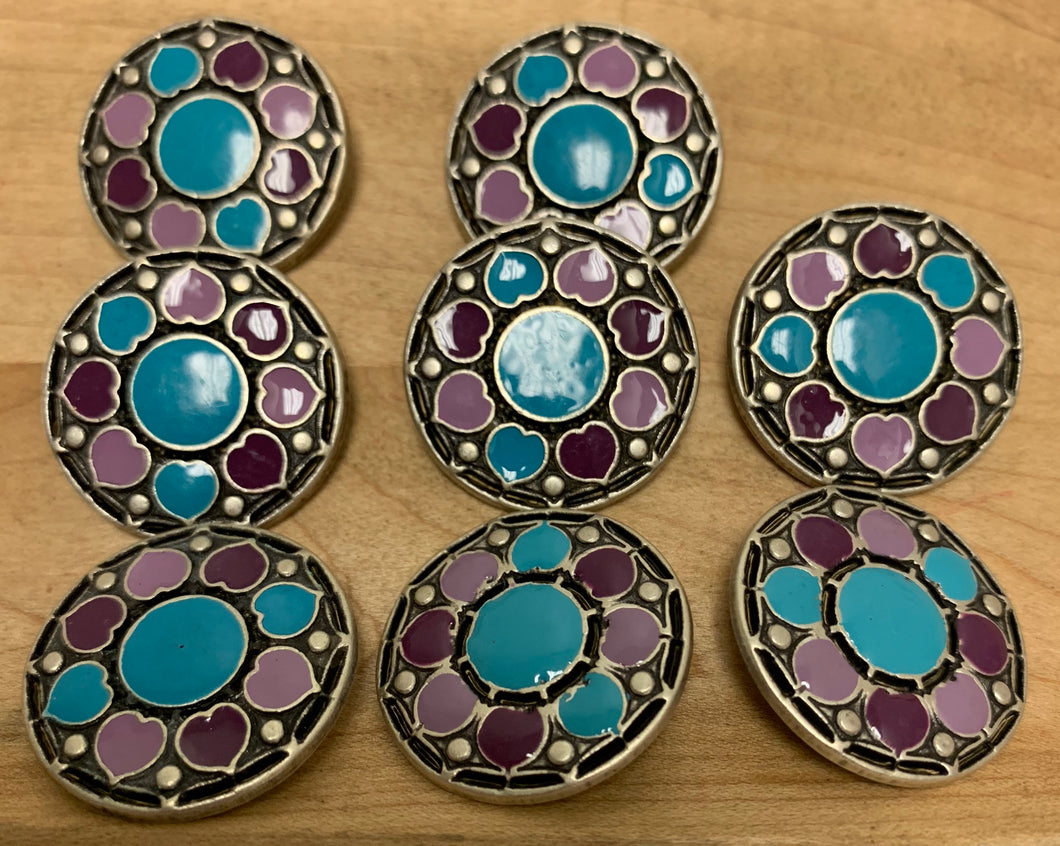 Faux Enamel Buttons